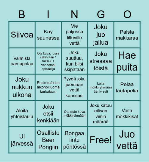 M     Ö     K     K     I Bingo Card