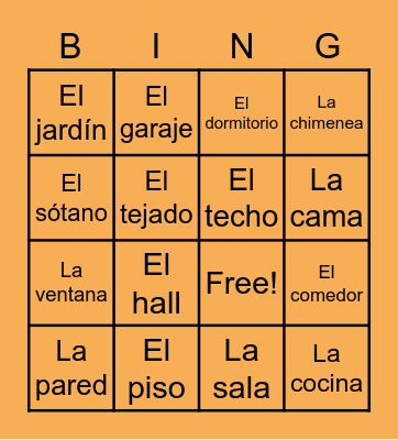 La Casa Bingo Card