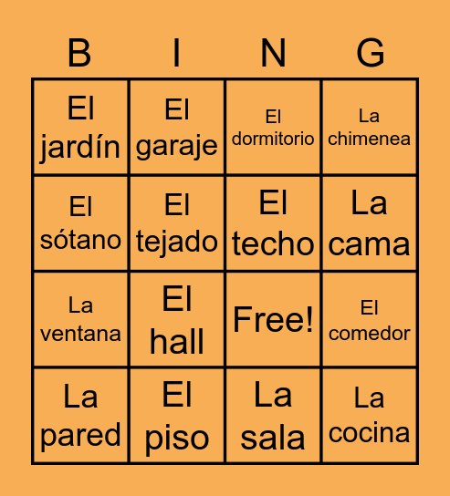 La Casa Bingo Card