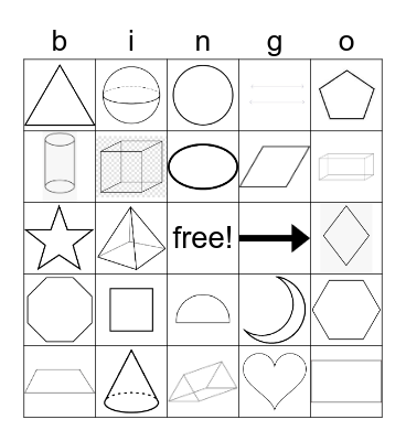 shape bingo! Bingo Card