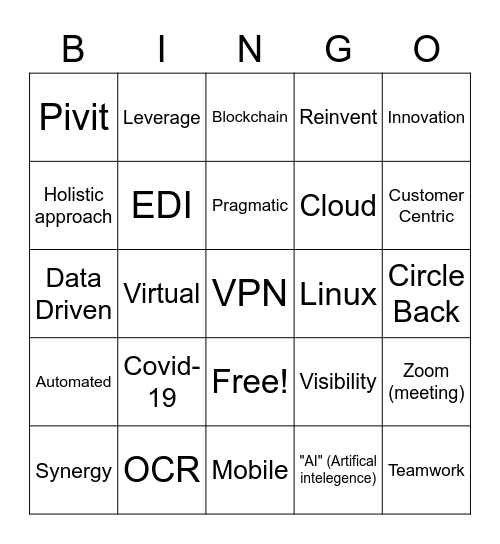 MIT Bingo Card