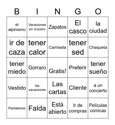 Final Bingo Card