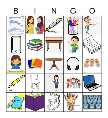 People Objects Bingo Card