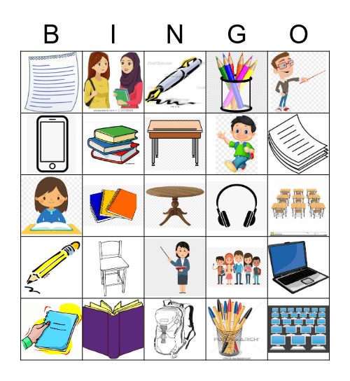 People Objects Bingo Card