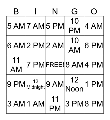 Bridal Bingo Card