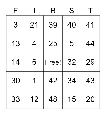 End of Year Bingo Card