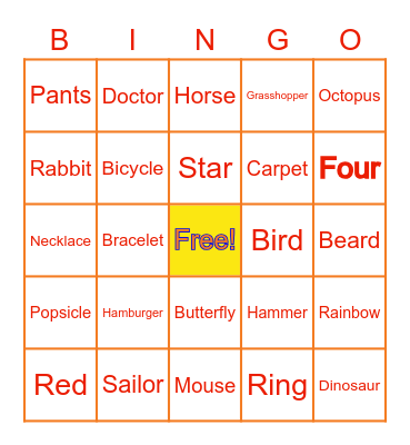 Artic BINGO Card