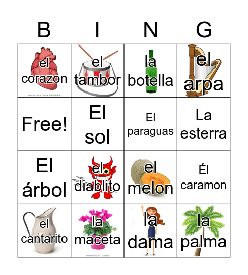 Loteria Mi Pueblito Bingo Card