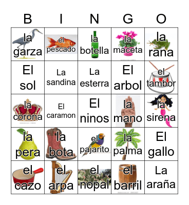 Loteria Mi Pueblito Bingo Card