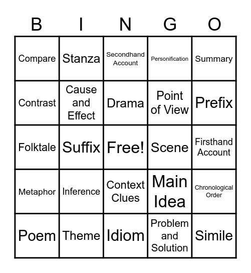 Bingo Card