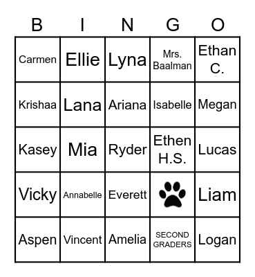 Room 1 Friends Bingo Card