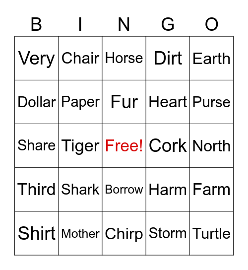 Bingo Card