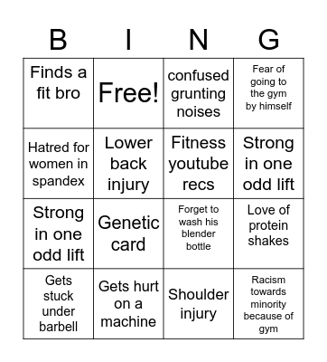 Fit Ian Bingo Card