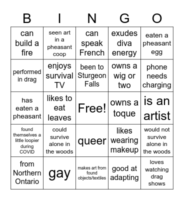 IF YOU CAN'T FIND BRANCHES, MAKE YOUR OWN Bingo Card