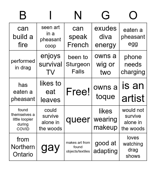 IF YOU CAN'T FIND BRANCHES, MAKE YOUR OWN Bingo Card