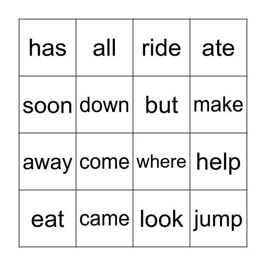 End of the Year Sight Word Review 3 Bingo Card