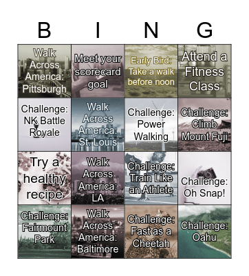 Night Kitchen Fitness BING Bingo Card