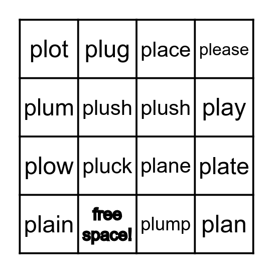 pl Blend Bingo! Bingo Card