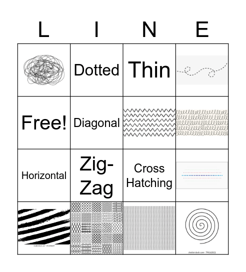 Line Bingo Card
