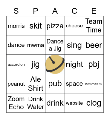 Perseverance Ale Bingo Card
