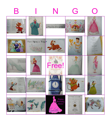 CINDERELLA Bingo Card