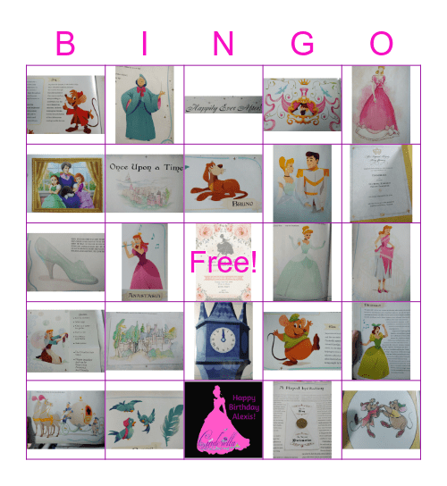CINDERELLA Bingo Card