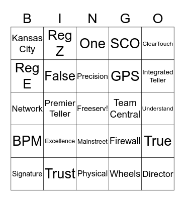 Fiserv Bingo Card