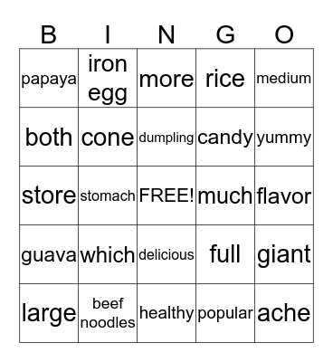 L7 Bingo Card