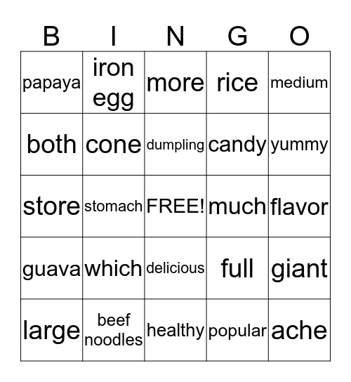 L7 Bingo Card
