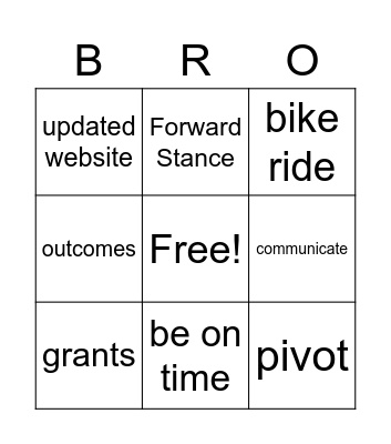 BRO Bingo Card