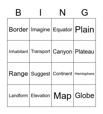 Amazing Places Bingo 2 Bingo Card