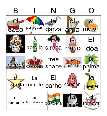 Loteria Mi Pueblito Bingo Card