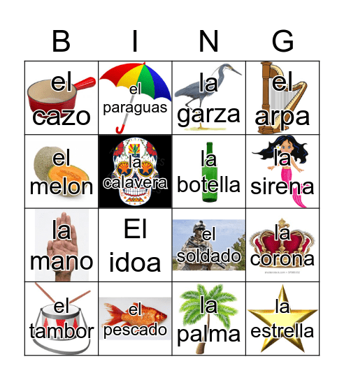 Loteria blast Bingo Card