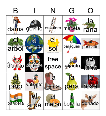 Loteria Mi Pueblito Bingo Card
