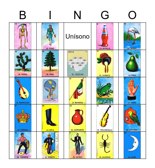 Loteria Bingo Card