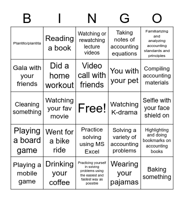 Bingo Social Bingo Card