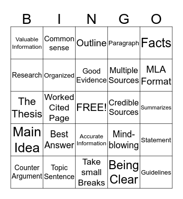 Chapter 5 & 6 Bingo Card