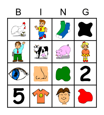 Vocabulary Review Bingo Card