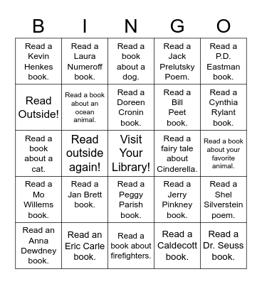 Magnolia Springs Library's Bingo Card