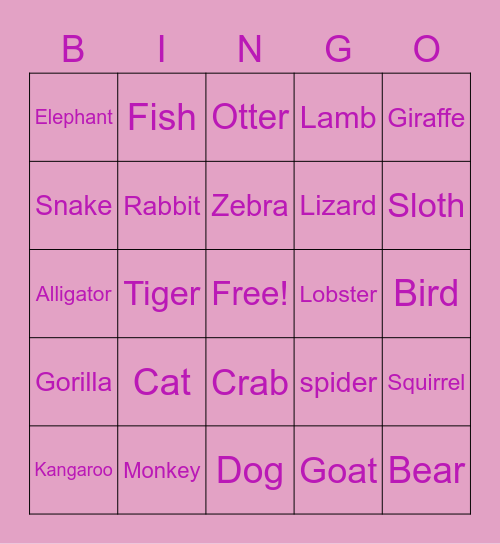Thorsen Bingo Card