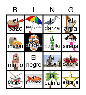 Loteria blast Bingo Card