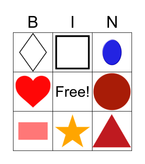 Shapes Bingo Card