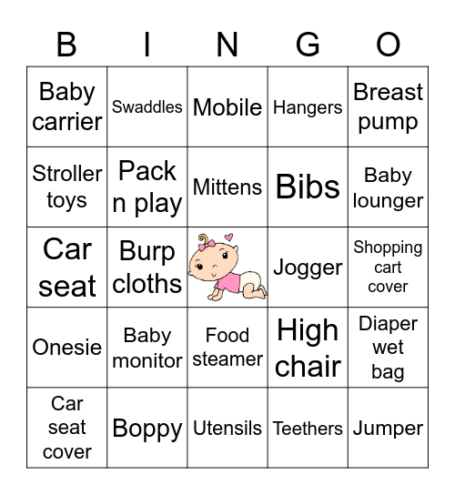 Baby Gift Bingo Card