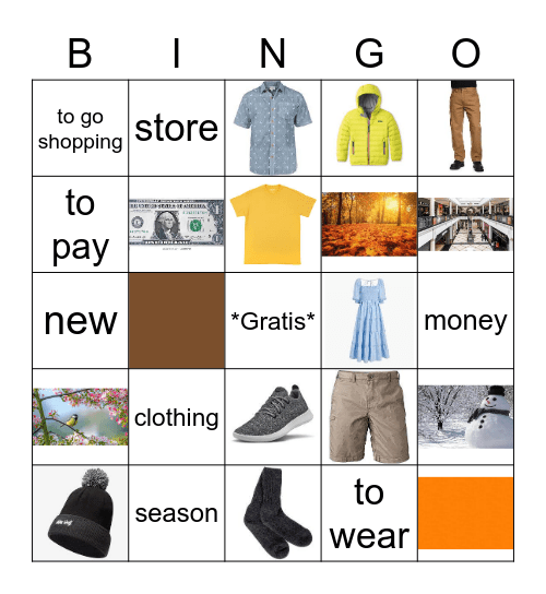 4.1 Vocabulario Bingo Card