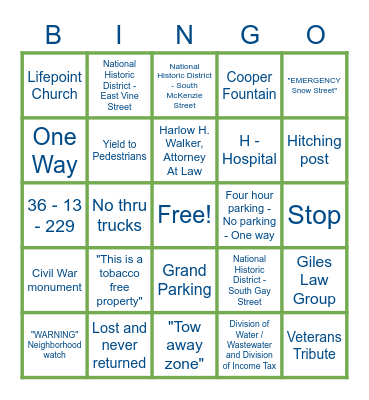 Memorial Theater Wellness BINGO! Bingo Card