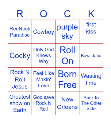 KID Bingo Card
