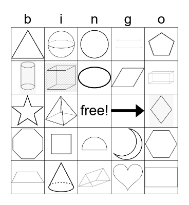 shape bingo! Bingo Card