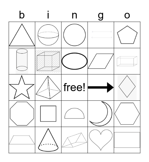 shape bingo! Bingo Card