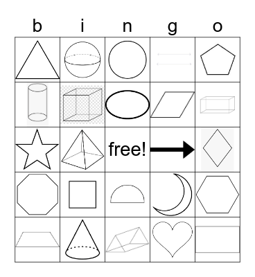 shape bingo! Bingo Card