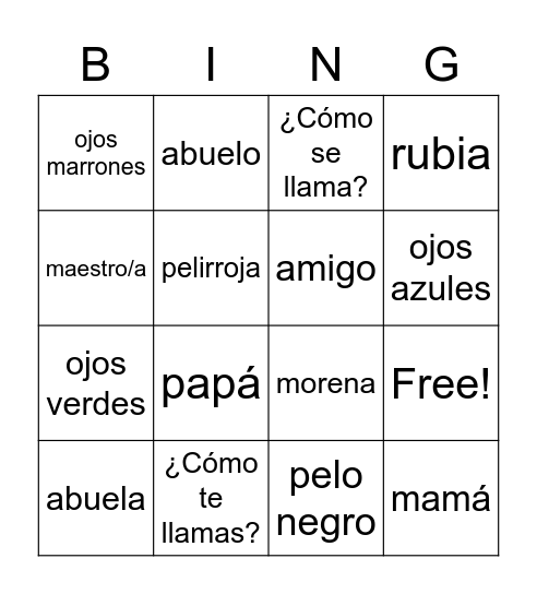 Bingo Card